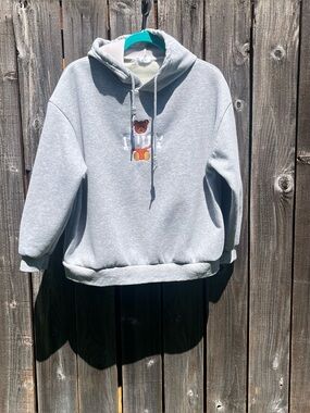 Teddy Four gray hooded sweatshirt size medium